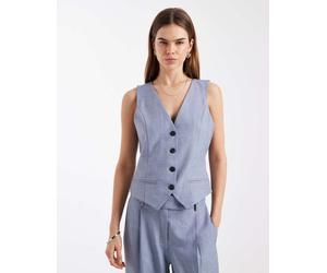 ONLY - Gilet aderente indaco vintage in coordinato-Blu 40