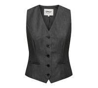 ONLY ONLIris-Hattie - Gilet da donna, per ufficio, business, monopetto, Grigio scuro mélange, 42