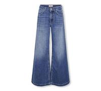 ONLY Girl mit Weitem Bein Kogcalifornia Mittlere Taille Flared Jeans Bambina con Gamba Larga Svasati Vita Media, Denim Blu Medio Scuro, 134 Donna
