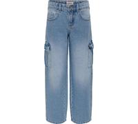 ONLY Kogharmony Wide Cargo Carrot Pim Noos, Corpo manica lunga Bambine e ragazze, Blu Jeans Chiaro, 152