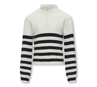 KIDS ONLY Pullover 'KOGFranca' nero / bianco, Taglia 122-128