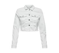 ONLY Giubbotto di Jeans a Maniche Lunghe da Donna Giacca di Transizione Corta in Denim Vintage con Stretch ONLWONDIE, Colore:Bianco, Taglia:L