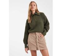 ONLY - Gonna a vita alta in tessuto a coste beige-Neutro 36