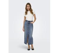 ONLY - Gonna di jeans in denim blu medio 34