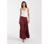 ONLY - Gonna lunga a balze rosso scuro 42