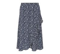 ONLY Onlcarly Gonna Lunga con Volant Donna, Cielo Notturno/AOP: Cielo Notturno con Fiori Ballerini Nuvole, M