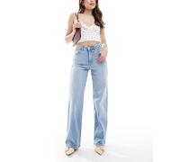 ONLY - Hannah - Jeans larghi a vita molto alta lavaggio blu chiaro W28 L32