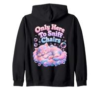 Only Here To Sniff Chairs Dreamy Cloud Kitten Felpa con Cappuccio