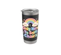 Only Here To Sniff Chairs Pastel Rainbow Cloud Bicchiere termico in acciaio inox doppia parete