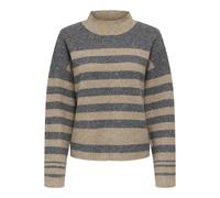 ONLY Highneck Onlheidi LS Knt Nca-Pullover a Collo Alto, Melange Grigio Medio, M Donna