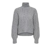 Only Hilde Ls Short Cable Knit Grigio - Taglia XS Abbigliamento Donna