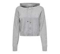 ONLY Hood Zip Knt Onlkatia LS-Cardigan con Cappuccio e Cerniera, in Maglia Nca, Grigio definitivo, L Donna