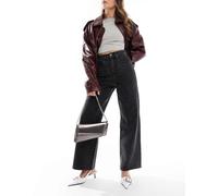 ONLY - Hope - Jeans a fondo ampio nero slavato con strass W27