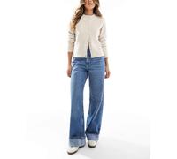 Only - Hope - Jeans ampi a vita alta blu medio con risvolto W25 L32