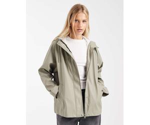 ONLY - Impermeabile corto verde salvia con cappuccio 38