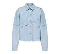 ONLY Jacket Onlelena-Giacca Crochet Noos Otw, Soft Chambray, S Donna