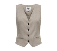 ONLY, ,Jackets ,Donna ,Beige ,2XS Gilet Senza Maniche con Scollo a V e Abbottonatura