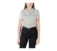 ONLY, ,Jackets ,Donna ,Beige ,S Gilet in Cotone Beige con Bottoni