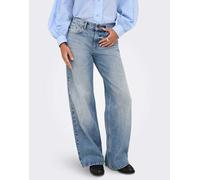 ONLY - Jeans a fondo ampio color blu medio W32 L32