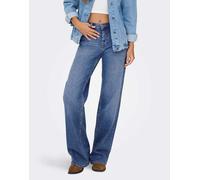 ONLY - Jeans a fondo ampio color blu medio W32 L32