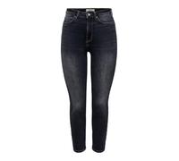 ONLY Jeans a Vita Alta, Taglio Dritto, Nero delavé, 32W x 30L