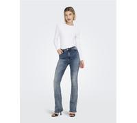 ONLY ONLMILA HW Flared DNM BJ13994 Noos, Jeans Elasticizzati Donna, Medium Blue Denim, 28/32