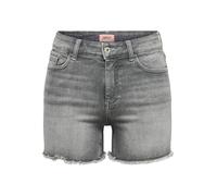 Only ONLBLUSH Life Mid SK Raw Shorts Noos Pantaloncini, Denim Grigio Medio, XS Donna