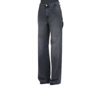 ONLY Onlwest HW Carpenter Wide DNM DOT Jeans, Nero delavé, 27W x 32L Donna