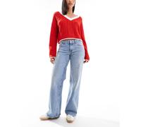 ONLY - Jeans con fondo ampio e vita bassa azzurri-Blu W27 L32