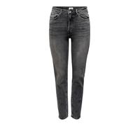 Only Jeans Emily Cro614 a vita alta stretch grigio denim 26/32
