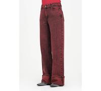 ONLY Jeans Donna Bordeaux Jeans a zampa e palazzo Jeans in denim bordeaux da don