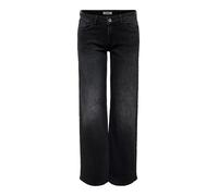 ONLY - Jeans a fondo ampio nero slavato W32 L30