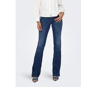 Only Jeans Onlann Mid Flared Dark Blue da Donna L Blu