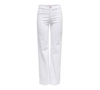 ONLY Onlblush Mid Straight DNM DOT Noos, Bianco, (M) W x 32L