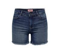 Only Pantaloncini da donna in jeans Blush Life – Bottoni e cerniera – Blu Scuro S