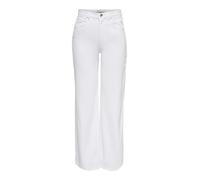 Only - Juicy - Jeans a fondo ampio bianchi a vita alta-Bianco W32 L30