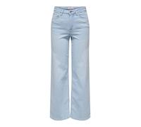 ONLY Onlmadison Blush HW Wide DNM Cro495 Noos, Denim Sbiancato Blu Chiaro, (XS) W x 32L Donna