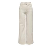 ONLY Onlmadison Blush HW Wide DNM Cro Noos Jeans Larghi, Ecru, 36 IT/L Lungo Donna