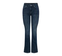 ONLY Mid Waist Onlpower-Push Up Flared DNM a Vita Media, Blu Jeans Scuro, (L) W x 34L Donna
