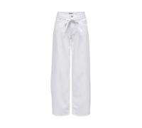only Jeans ONLY a vita media, modello rilassato, con cintura. 42 Bianco
