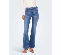 ONLY Onlblush Mid Retroflared DNM Dia550 Noos, Media Blu Denim, (L) W x 34L