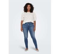 Only Carmakoma Jeans CARSALLY Life Reg SK BJ114-3 Denim Blu Medio 46W x 32L Donna