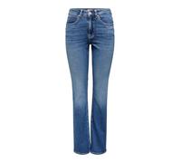 ONLY Jeans Svasati Femminili ONLEVERLY Vita Media Jeans Svasati, Media Blu Denim, 28W x 32L