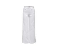 ONLY Onlmadison Blush HW Wide DNM Cro Noos Jeans a Gamba Larga, Bianco, (S) W x 32L Donna