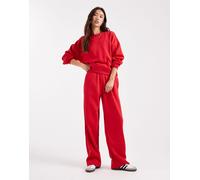 ONLY - Joggers dritti rosso acceso in coordinato 42