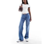 ONLY - Judy - Jeans a vita bassa con fondo ampio lavaggio blu medio W28 L32