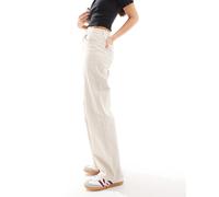 Only - Juicy - Jeans a fondo ampio a vita alta color écru-Bianco W32 L32