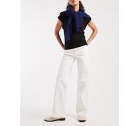 Only - Juicy - Jeans a fondo ampio bianchi a vita alta-Bianco W26 L30