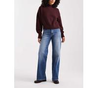 ONLY - Juicy - Jeans a fondo ampio e vita alta blu scuro W28 L34