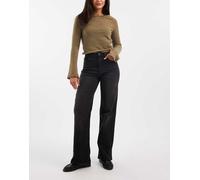 ONLY - Juicy - Jeans a vita alta e fondo ampio nero slavato L L32